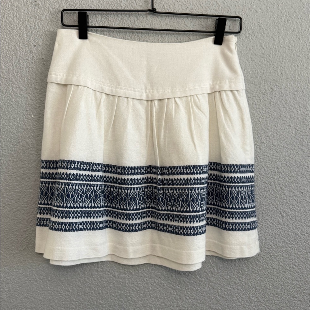 Madewell Embroidered Skyline Cabana Jacquard Skirt Size 0 EUC